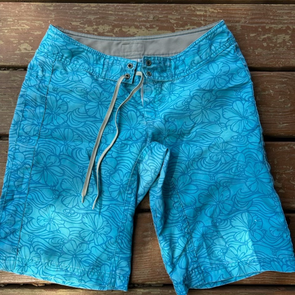 Blue Floral Board Shorts